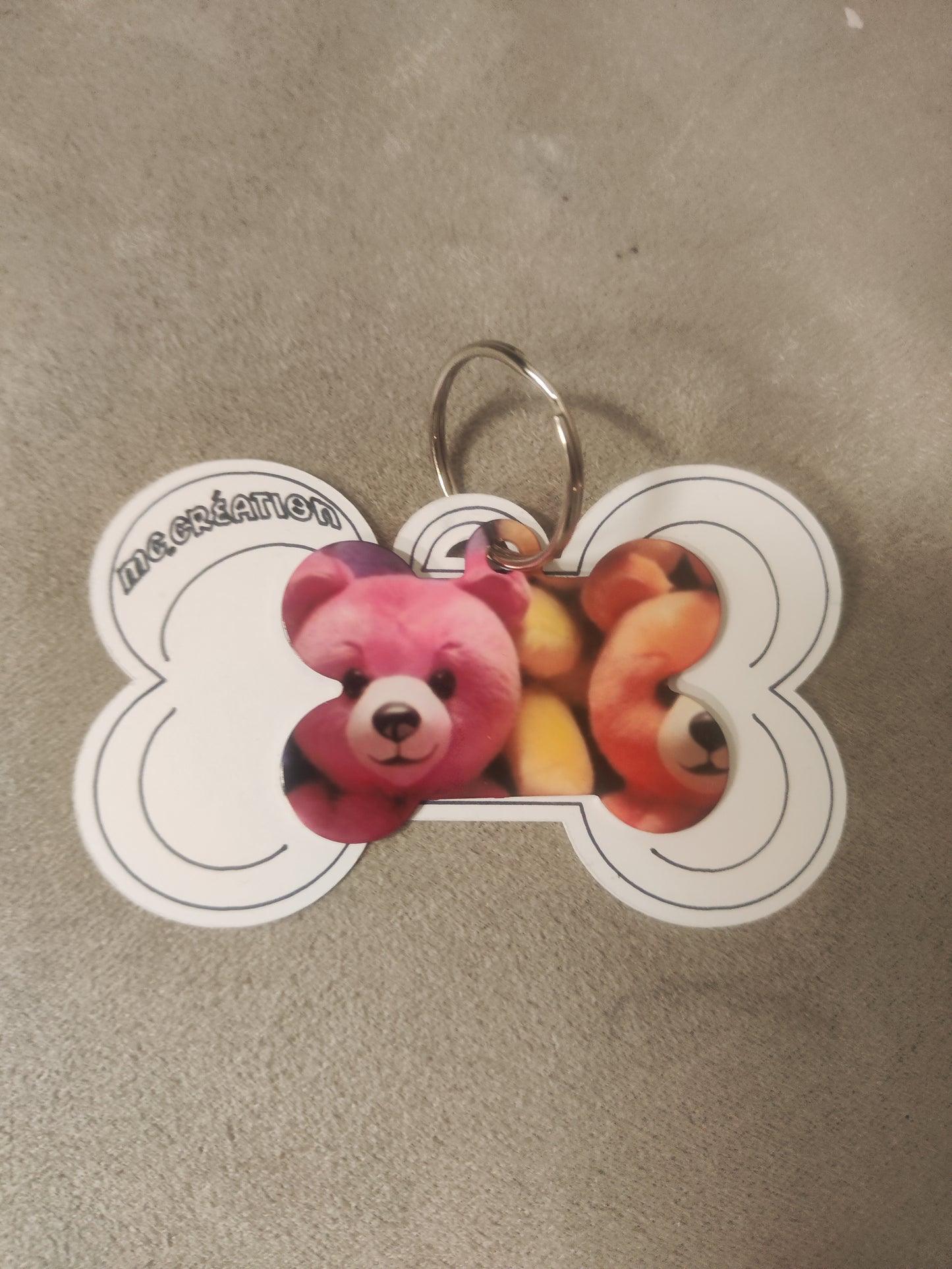 médaille métal chien ourson